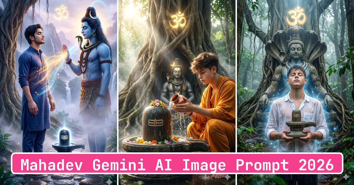 Mahadev Gemini AI Image Prompt 2026 - Aivana