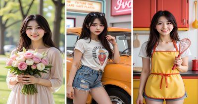 Asian Woman AI Influencer Wallpaper